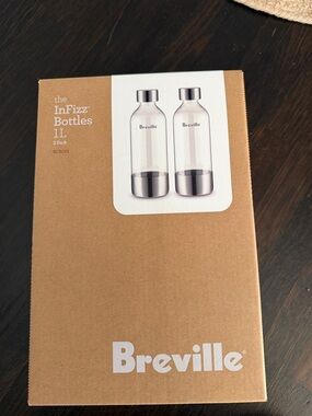 Breville Clear Bottles with Silver Accents - 2 Pack
